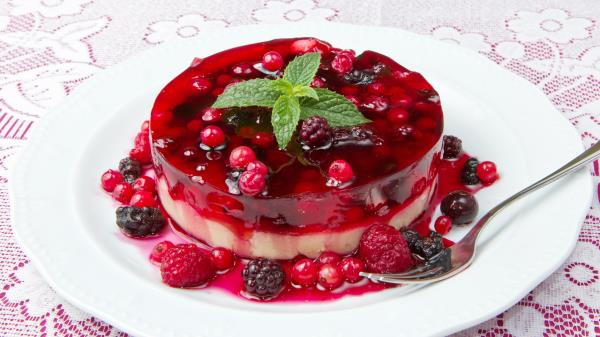 Jelly Dessert Berries Raspberries Blackberries wallpaper