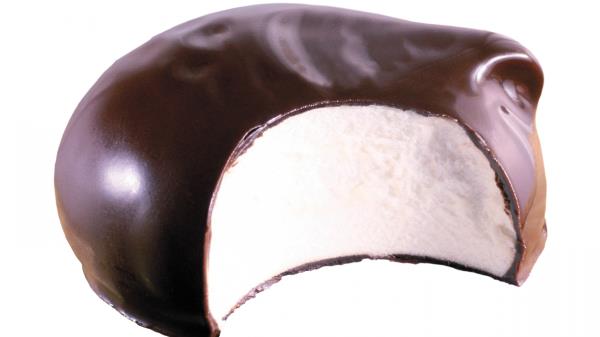 Marshmallows Chocolate White Background Cut Wallpaper