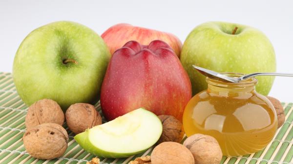Nuts Apples Honey Sweets wallpaper
