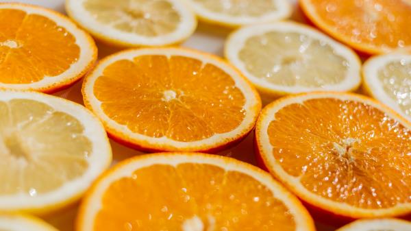 Oranges Slicing Lemons Fruit Wallpaper