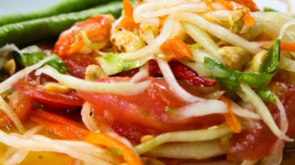 Pasta Entree Food Vegetables Herbs Close Up wallpaper