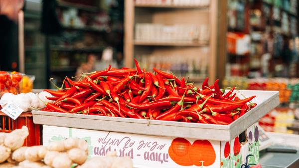 Pepper Chilli Shop Market wallpaper