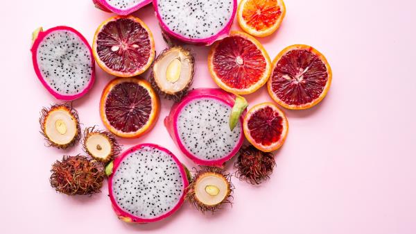 Pitaya Rambutan Citrus Exotic Fruits wallpaper