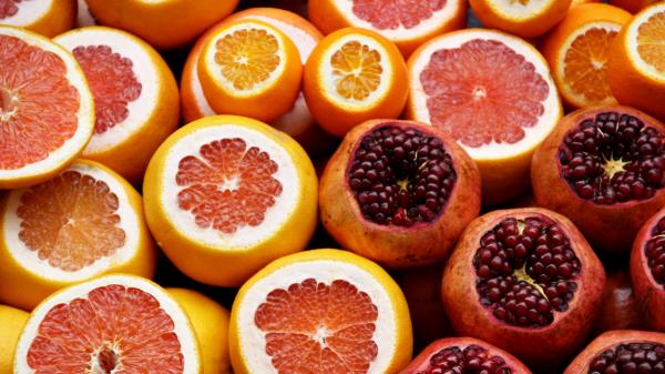 Pomegranate Grapefruit Oranges Wallpaper