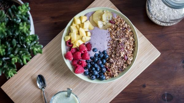 Porridge Berries Blueberries Raspberries wallpaper