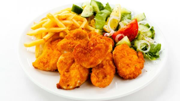 Potatoes Meat Salad Burgers wallpaper