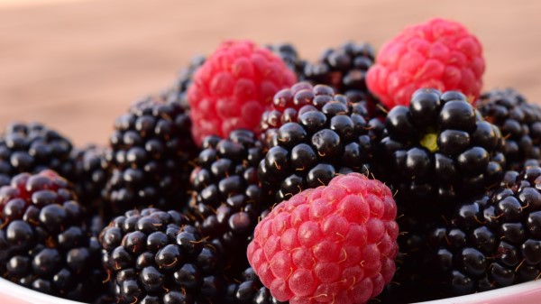 Raspberries Blackberries Berries Bowl wallpaper