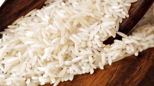 Rice Plate Wood White Background Wallpaper