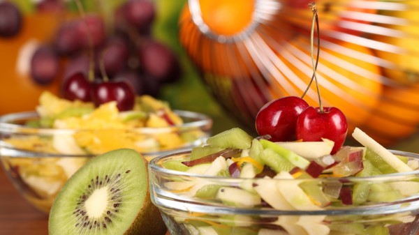 Salad Fruit Kiwi Cherry Wallpaper