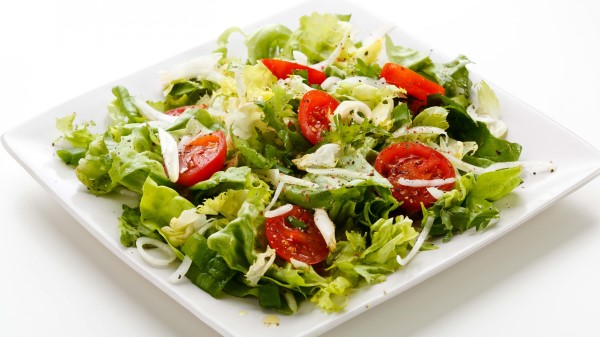 Salad Plate White Background wallpaper