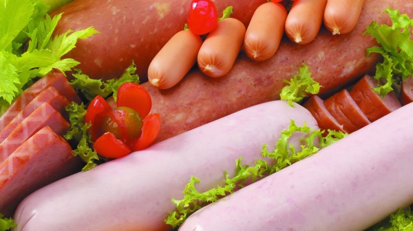 Sausage Organ Meats Greens Cabbage Background wallpaper