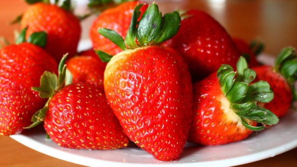 Strawberry Berry Ripe Saucer wallpaper