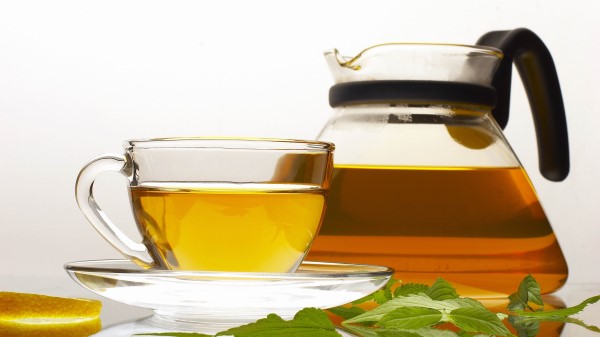 Tea Tea Leaves Mint Lemon wallpaper