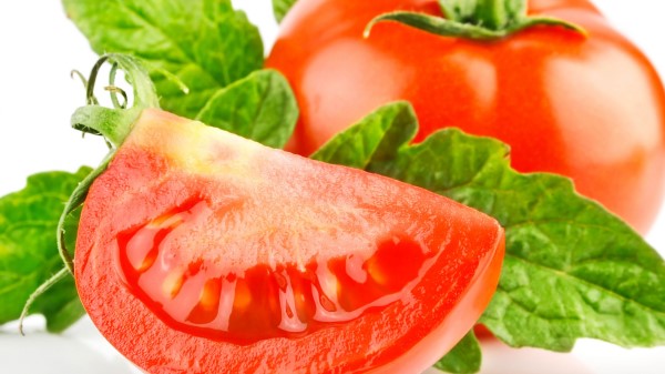 Tomatoes Slices Cut White Tails wallpaper