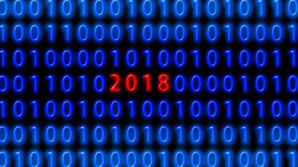 Binary Code New Year 2018 Wallpaper