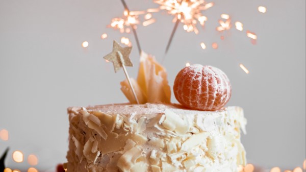 Cake Oranges Sparklers Wallpaper