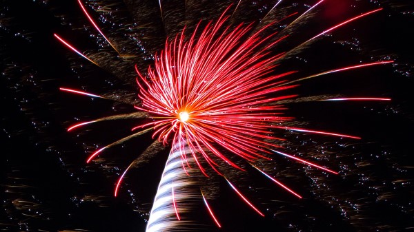 Fireworks Salute Sparks Wall Wallpaper