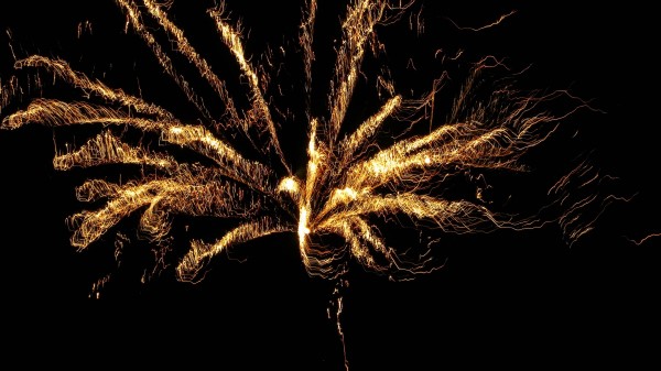 Salute Fireworks Long Exposure Wallpaper