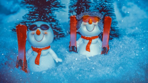 Snowman New Year Christmas Wallpaper