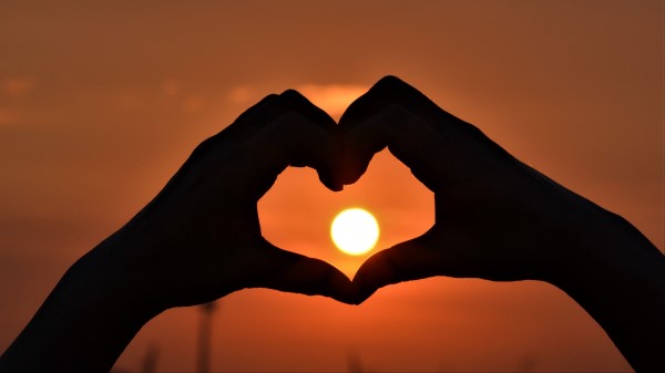 Hands Heart Sun wallpaper