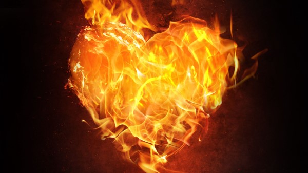 Heart Fire Flame wallpaper