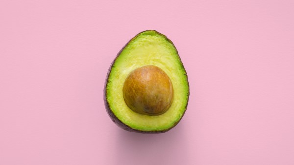 Avocado Minimalism Pink Wallpaper