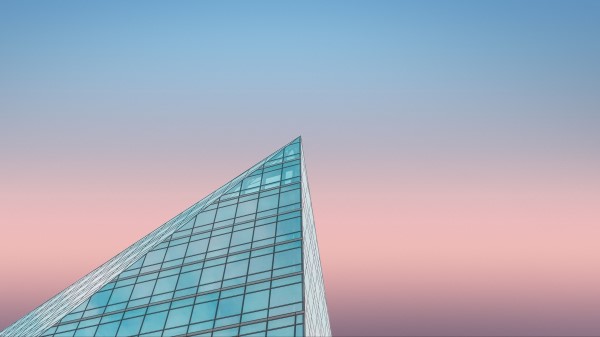 Building Bottom View Gradient Wallpaper