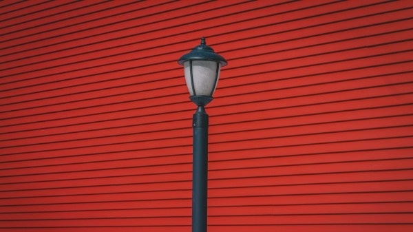 Lamp Post Minimalism Wall Wallpaper