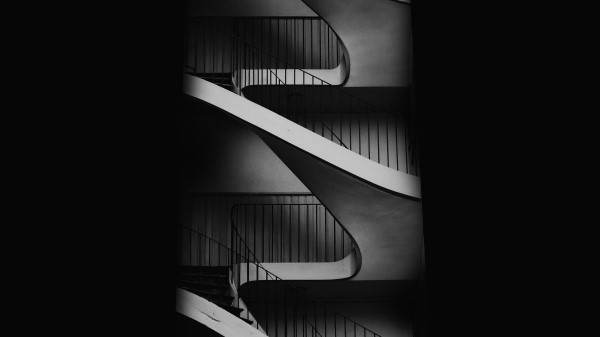 Staircase Bw Minimalism Wallpaper