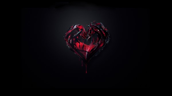 3d Heart Abstract Shape Wallpaper