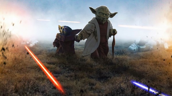 Baby Yoda And Yoda Wallpaper