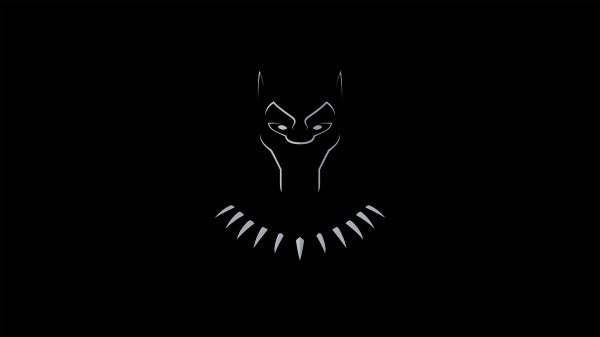 Black Panther Dark Minimal 9v Wallpaper