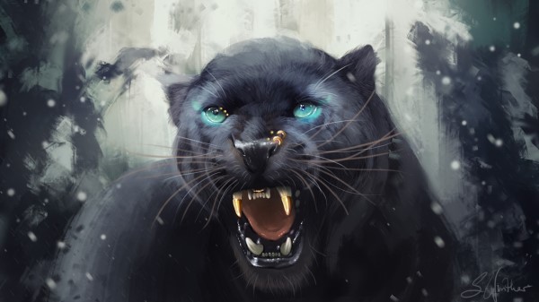 Black Panther Roar Artwork 54 Wallpaper