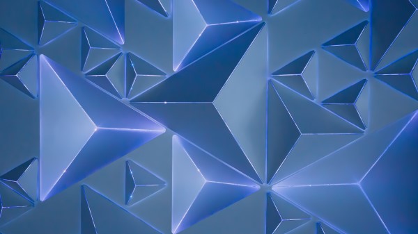 Blue Geometry 4k Wallpaper