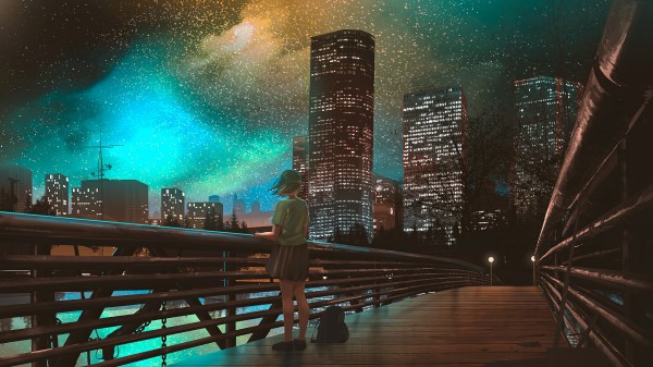 Buildings Stars Anime 4k Ea Wallpaper