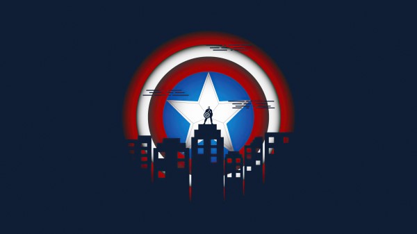 Captain America Minimal Illustration 4k Cb Wallpaper