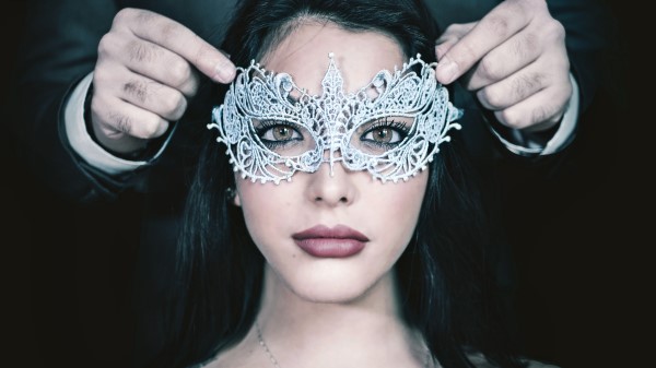 Girl Lips Mask 5k Ultra Hd Wallpaper