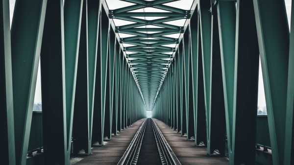 Train Bridge 5k Wallpaper