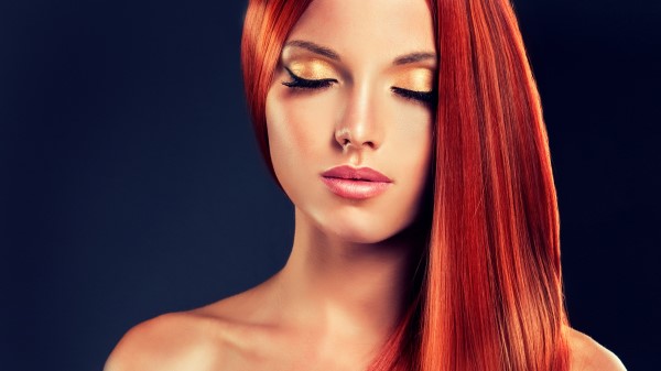 Women Face Closed Eyes Redhead Eye Shadow 8k wallpaper