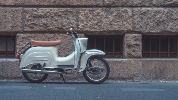 Moped Scooter Transport Wall Wallpaper