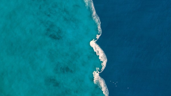 Aerial Blue Ocean Image Wallpaper