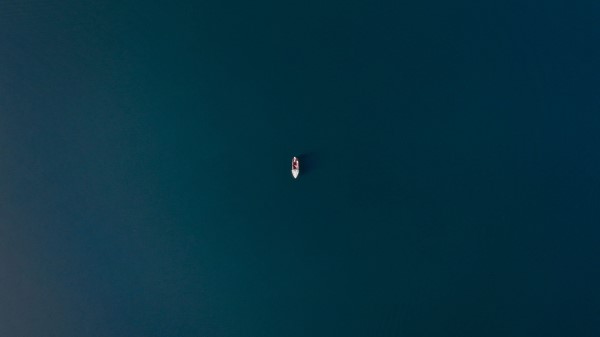 Aerial View Boat Water Wallpaper