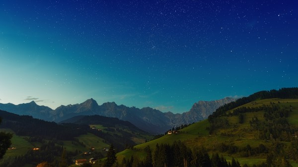 Alps Forest House Mountain Wallpaper Wallpaper