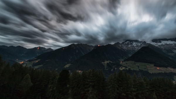 Alps Mountains Clouds Wallpaper