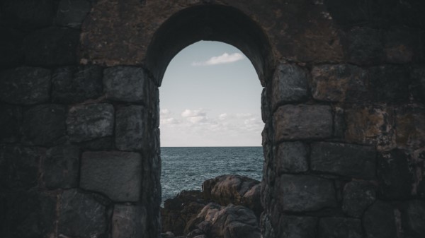 Arch Stones Sea Wallpaper