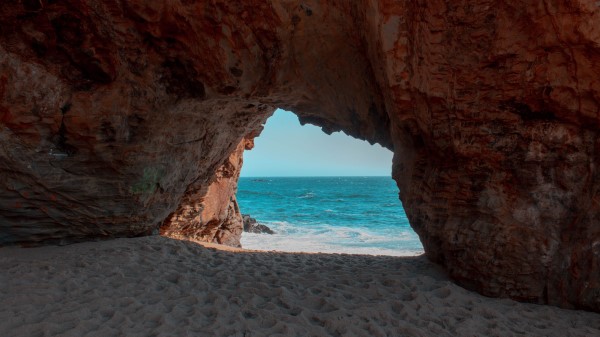 Beach Rock Cave Wallpaper