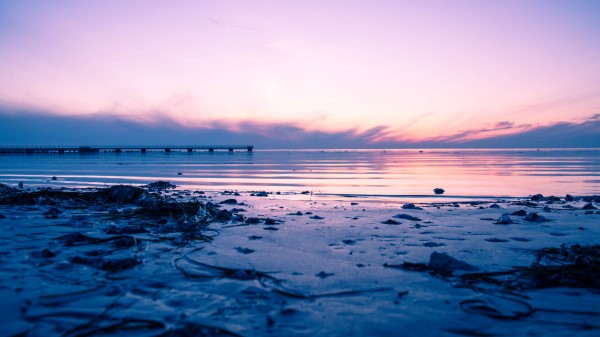 Beach Sea Sunset Wallpaper