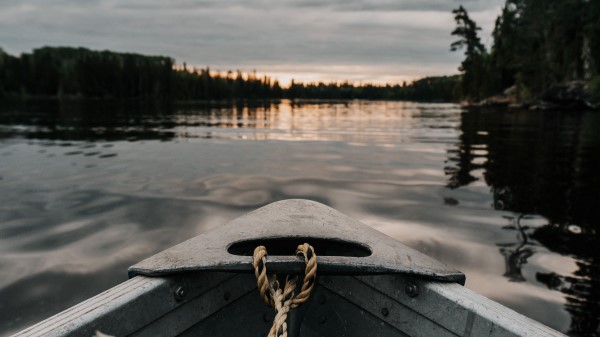 Boat River Sunset Wallpaper