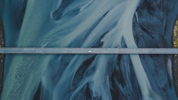 Bridge Aerial View River Wallpaper