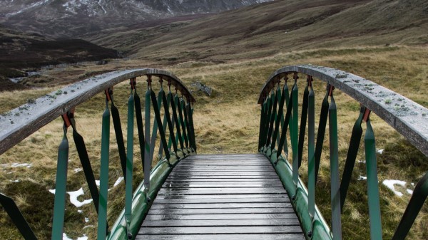 Bridge Mountains Fog Pic Wallpaper